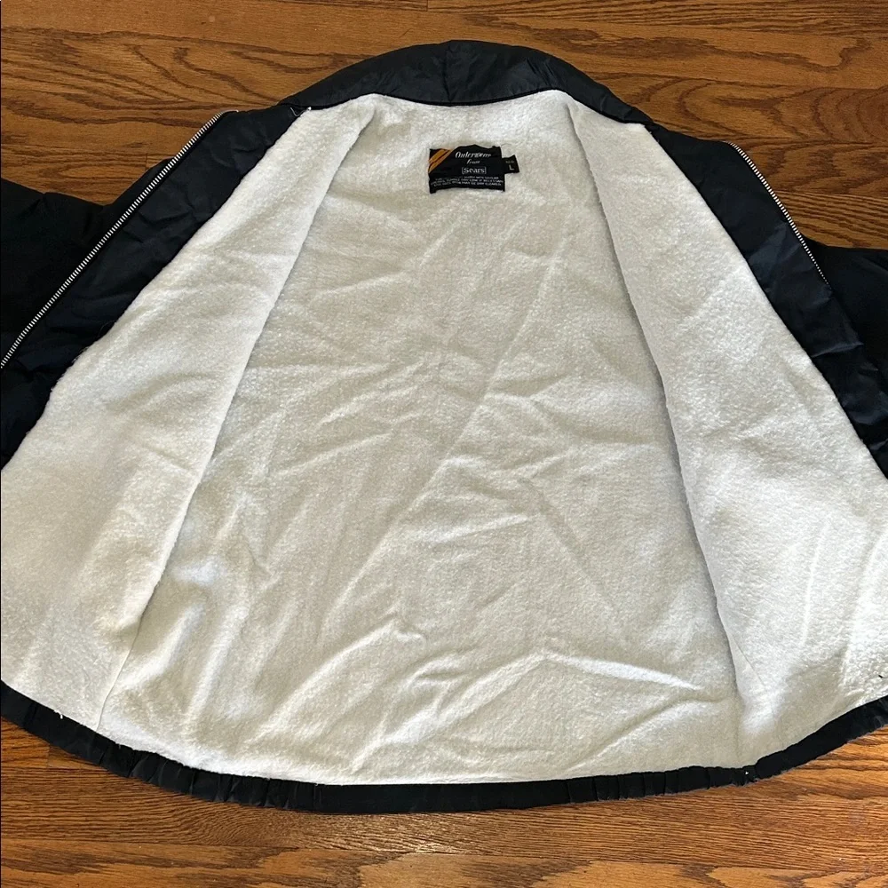 Vintage Sears Windbreaker Men’s L Outerwear Lined Retro Collegiate Jacket